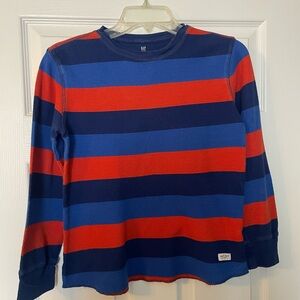 GAP Red and Blue Striped Knit Top